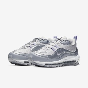 Nike Air Max 98 SE - Női Utcai Cipő - Szürke/Metal Platina/Szürke/Lila